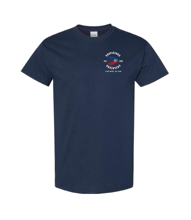 Suspicious0bservers FINAL PRINT t-shirt