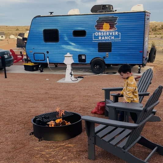 RV site campfire at Observer Ranch