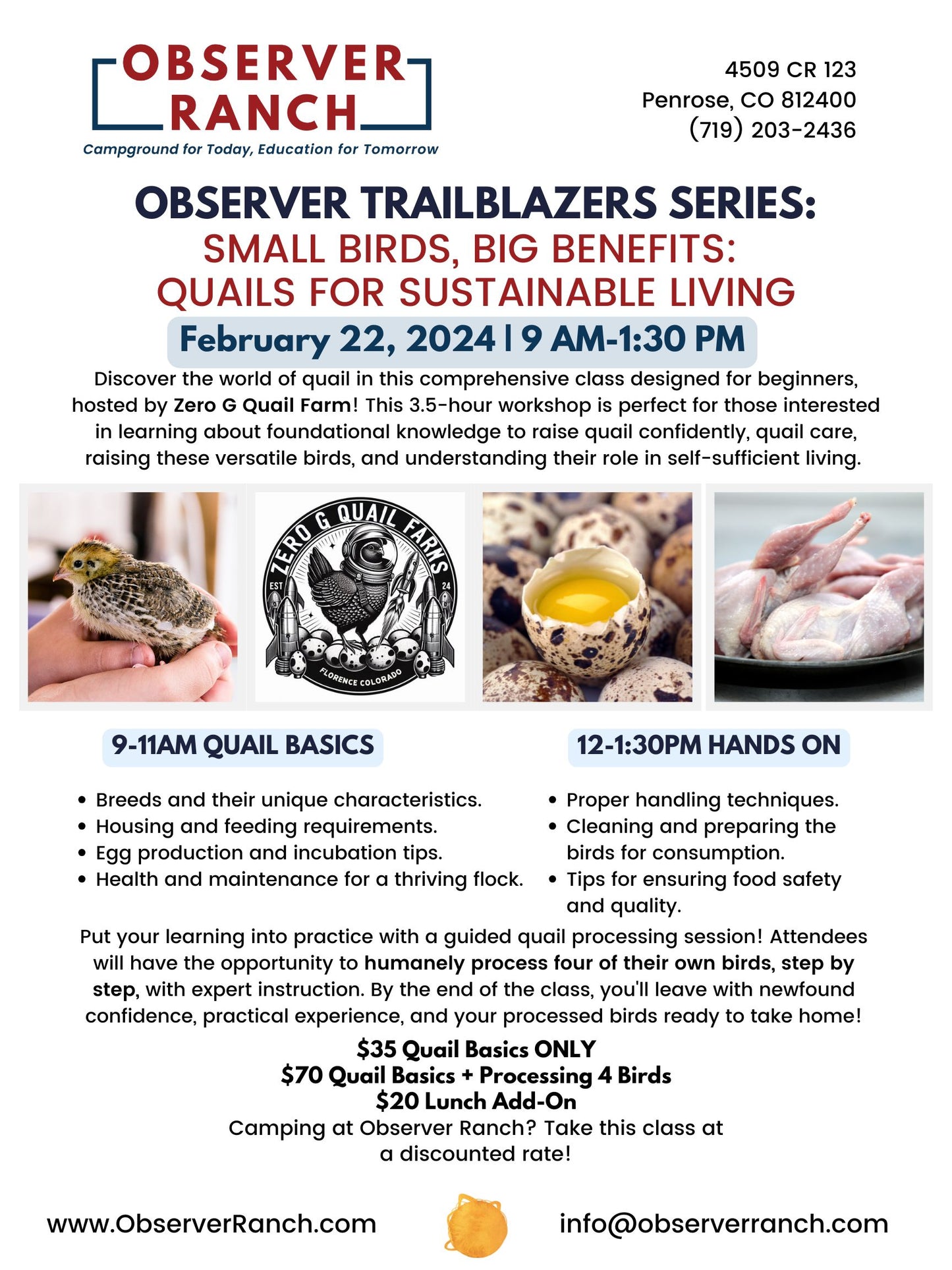 Observer Trailblazer Series - Small Birds, Big Benefits:  Quails for Sustainable Living